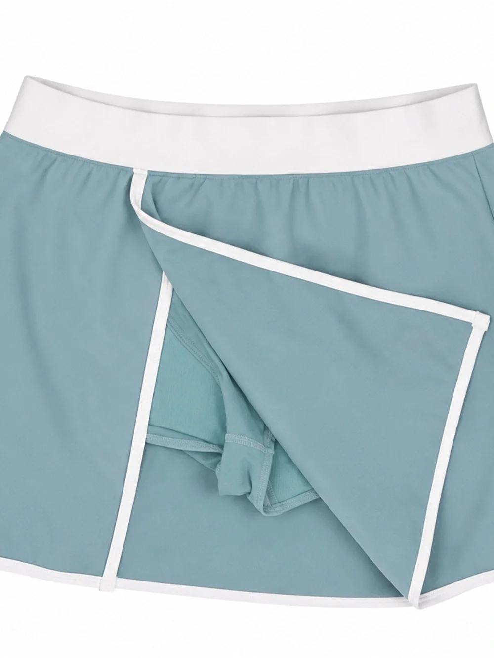 NEVER WORN ALO Yoga Light Aqua Athletic Skort with White Trim